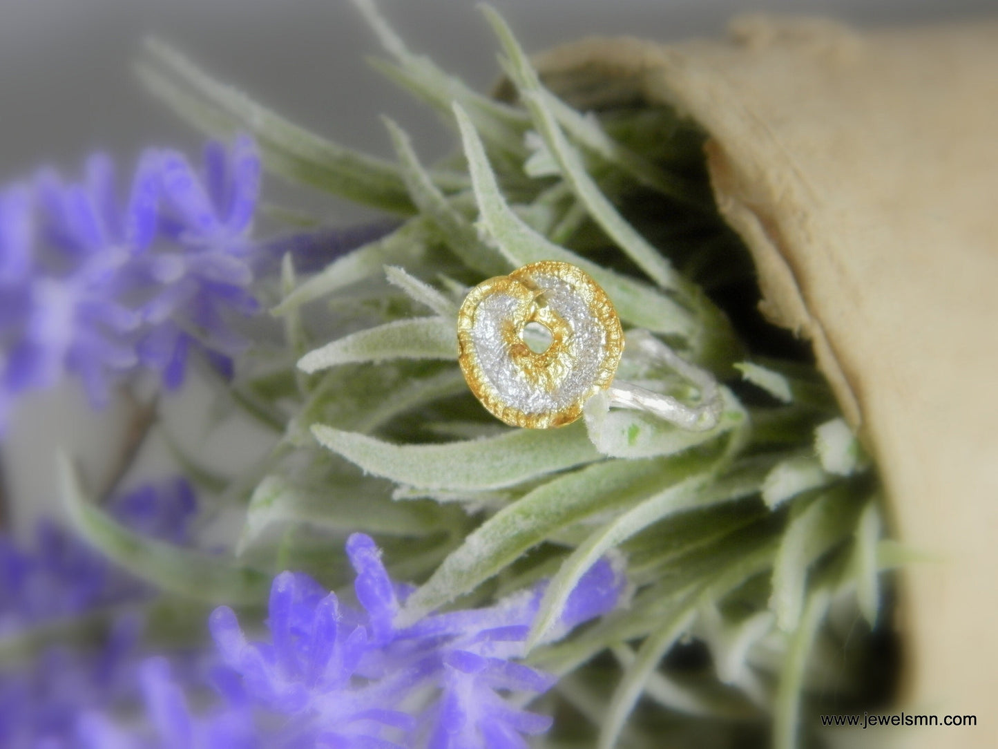 Branch and Leaf Ring - Sterling Silver Nature Jewelry