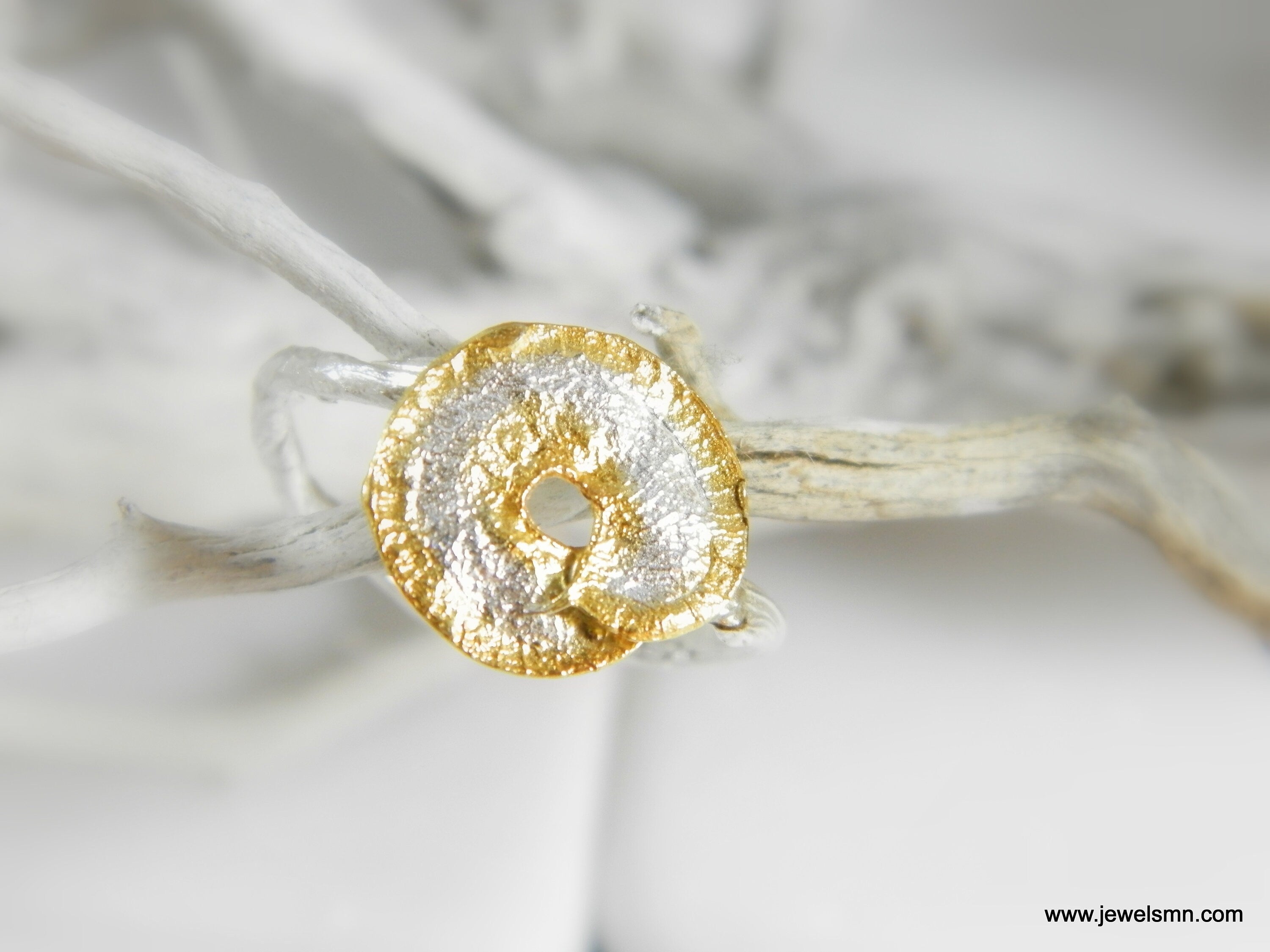 Branch and Leaf Ring - Sterling Silver Nature Jewelry