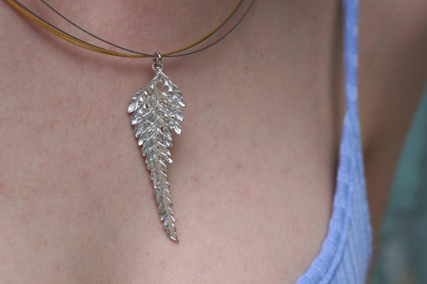 Fern Leaf Necklace: Electroformed Sterling Silver Nature Jewelry