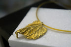 Real Mulberry Leaf Necklace: Sterling Silver Bridesmaid Jewelry