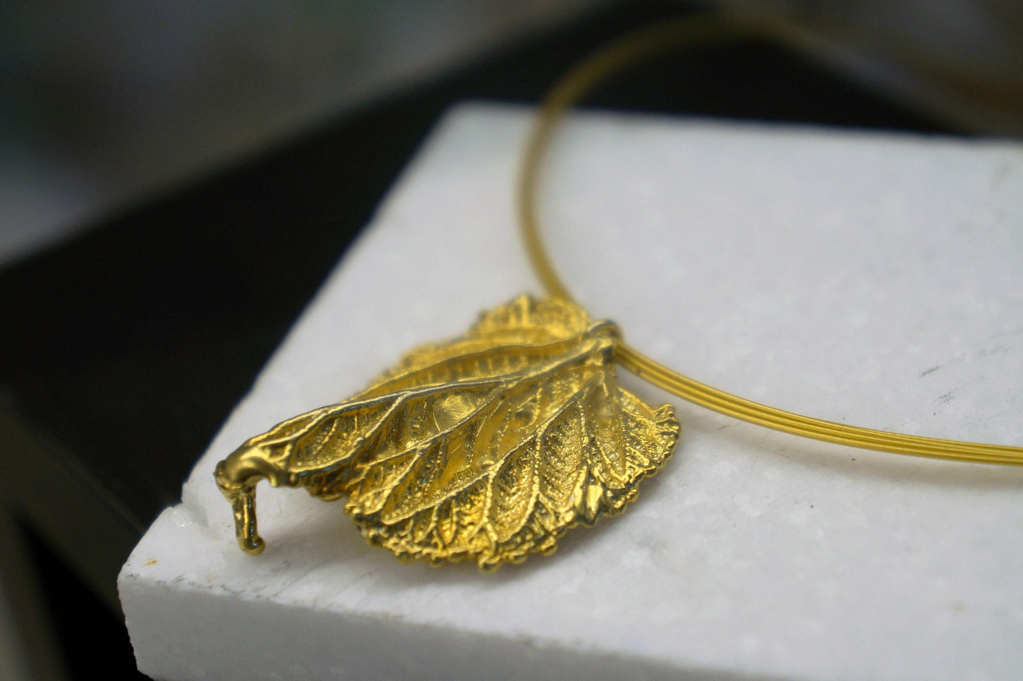 Real Mulberry Leaf Necklace: Sterling Silver Bridesmaid Jewelry