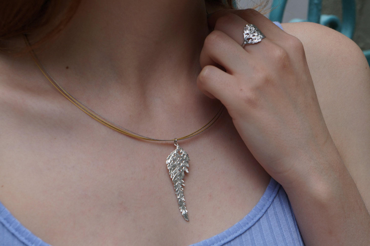 Fern Leaf Necklace: Electroformed Sterling Silver Nature Jewelry