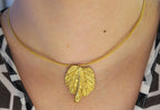 Real Mulberry Leaf Necklace: Sterling Silver Bridesmaid Jewelry