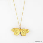 Butterfly Necklace: Sustainable Jewelry (Gold Plated, Recycled Silver)