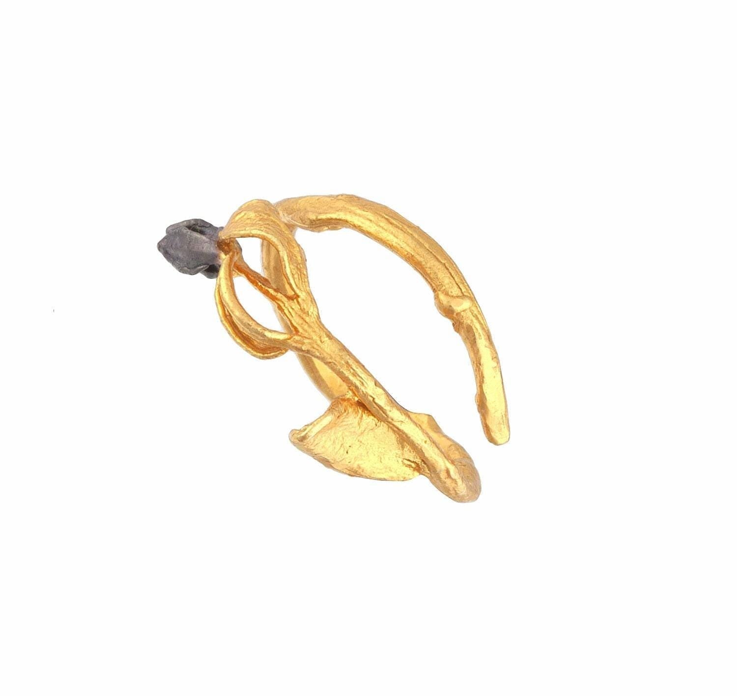 Olive Twig Ring: Ethical Silver Jewelry (Adjustable or Fixed Fit)