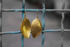 Clam Shell Earrings: Gold Plated Silver - Handmade Nature Jewelry