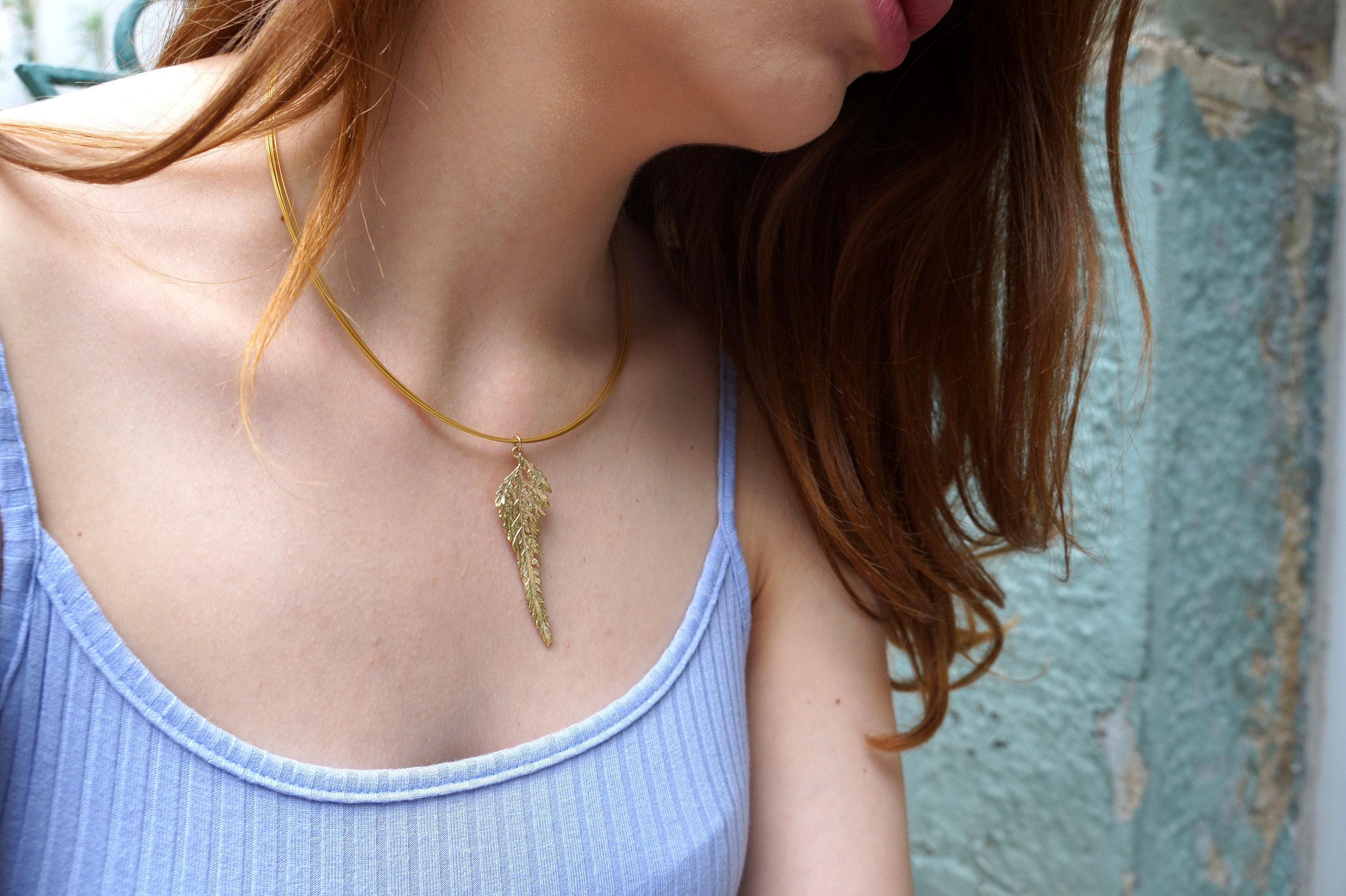 Fern Leaf Necklace: Electroformed Sterling Silver Nature Jewelry
