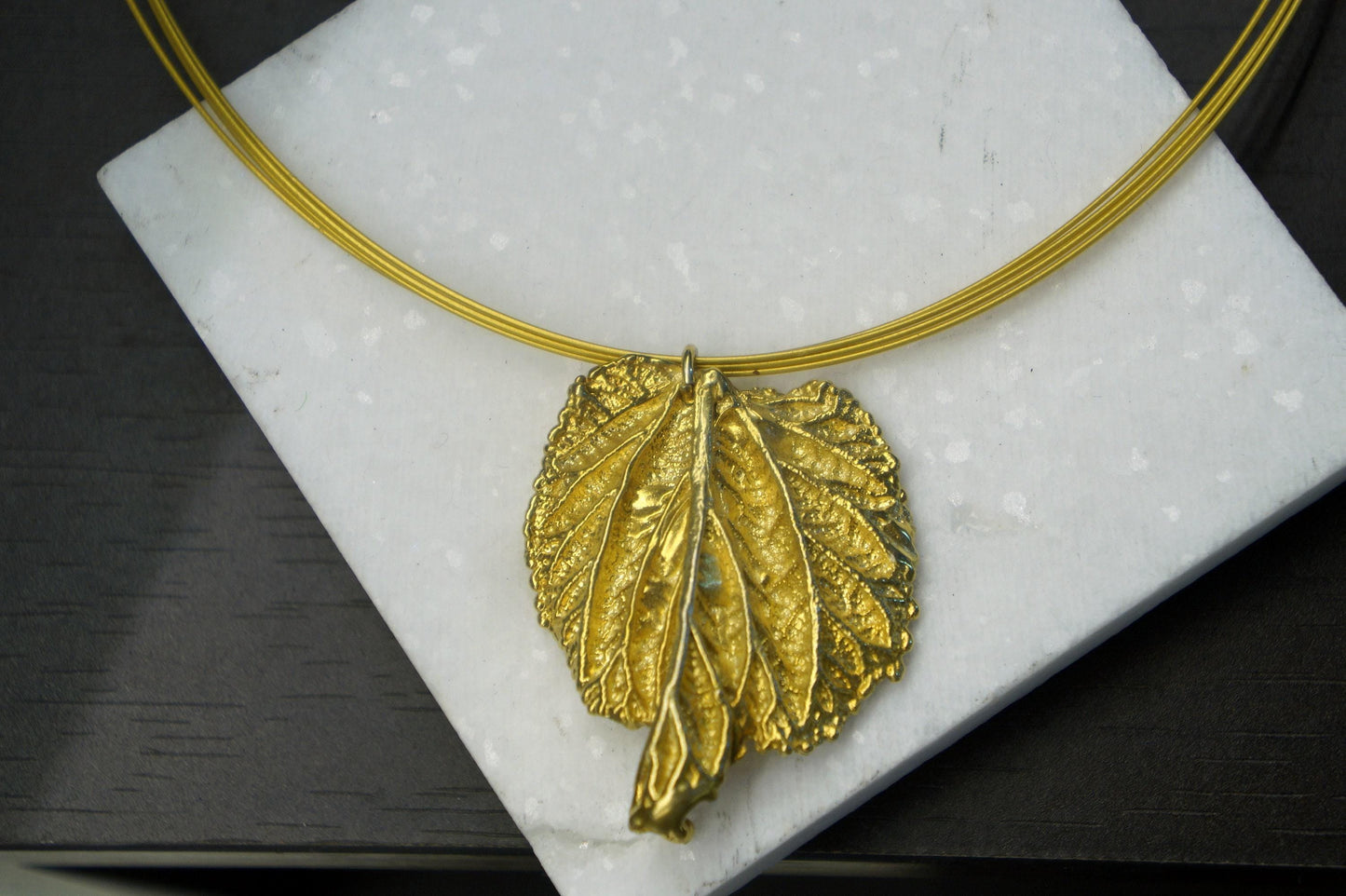 Real Mulberry Leaf Necklace: Sterling Silver Bridesmaid Jewelry