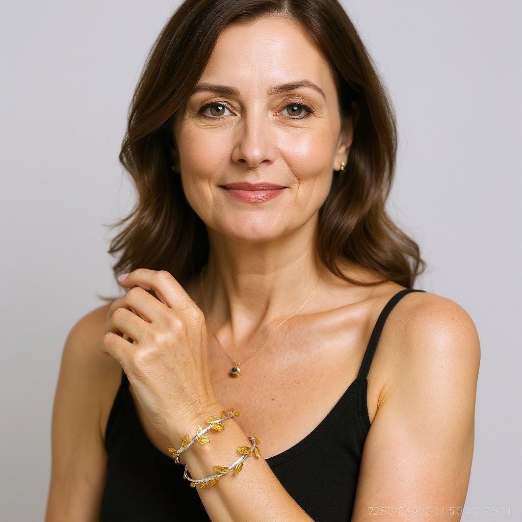 Olive Leaf Bracelet: Artisan Crafted Eco Jewelry (Silver, Gold Plated)