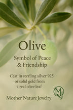 Olive Leaf Bracelet: Artisan Crafted Eco Jewelry (Silver, Gold Plated)