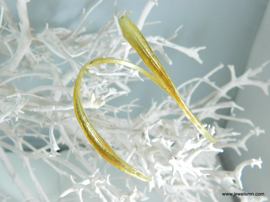 Real Olive Leaf Bracelet: Gold and Sterling Silver Nature Jewelry
