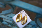 Clam Shell Earrings: Gold Plated Silver - Handmade Nature Jewelry