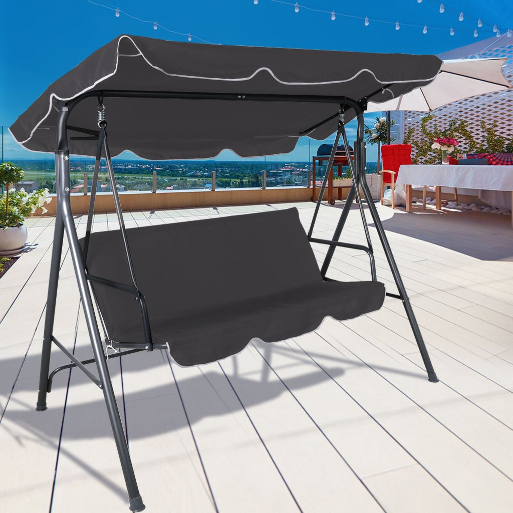 Swing Chair Hammock Outdoor Furniture Garden Canopy Cushion 3 Seater