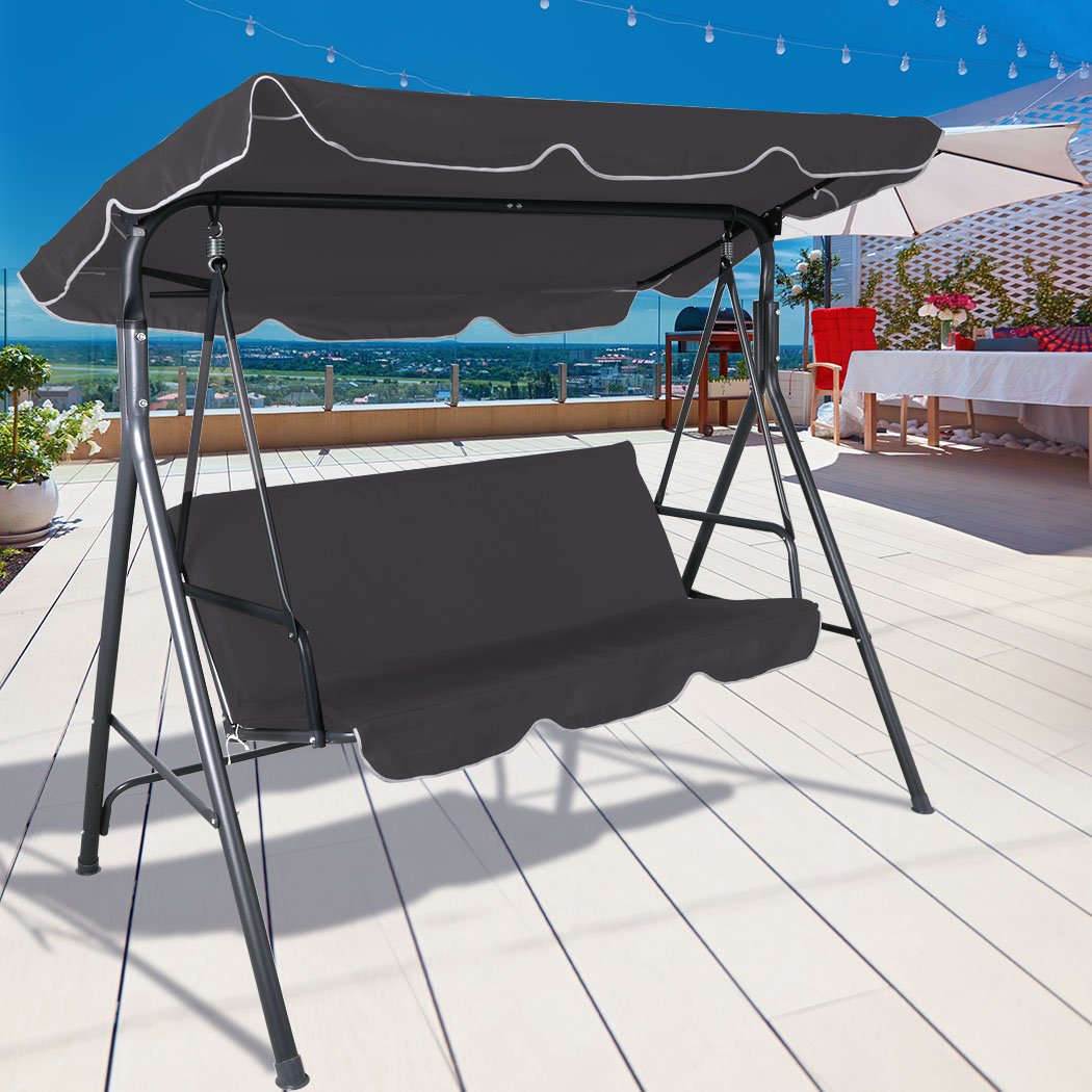 Swing Chair Hammock Outdoor Furniture Garden Canopy Cushion 3 Seater