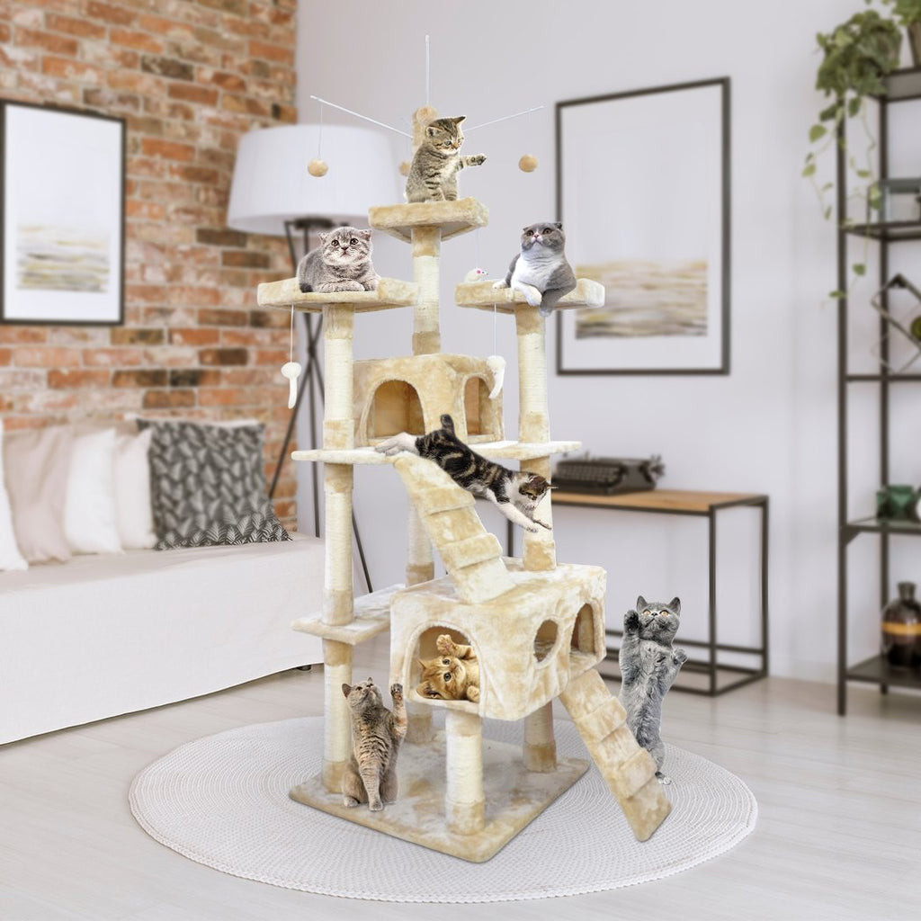 PaWz 2.1M Cat Scratching Post Tree Gym House Condo Furniture Scratcher