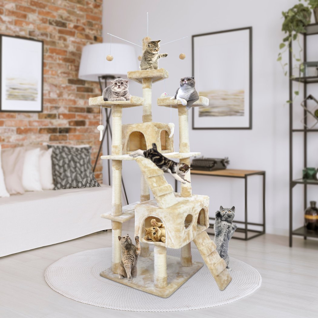 PaWz 2.1M Cat Scratching Post Tree Gym House Condo Furniture Scratcher