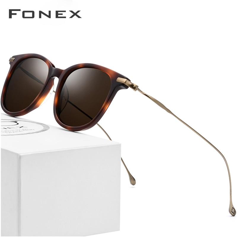 Titanium Acetate Polarized Sunglasses Men New Fashion Brand Designer