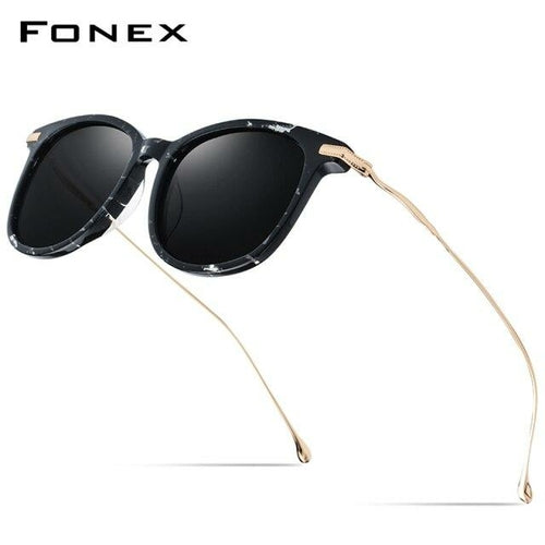 Titanium Acetate Polarized Sunglasses Men New Fashion Brand Designer
