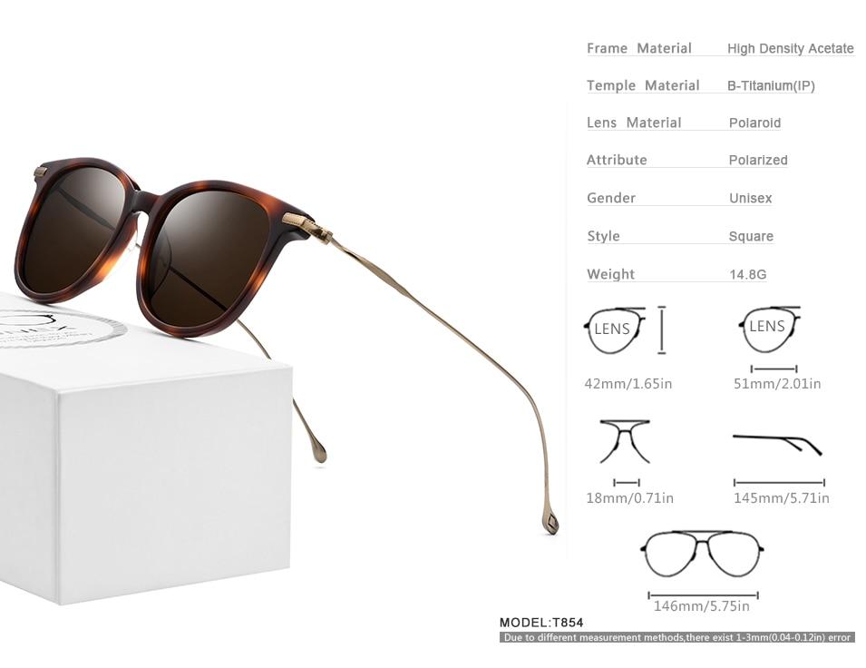 Titanium Acetate Polarized Sunglasses Men New Fashion Brand Designer