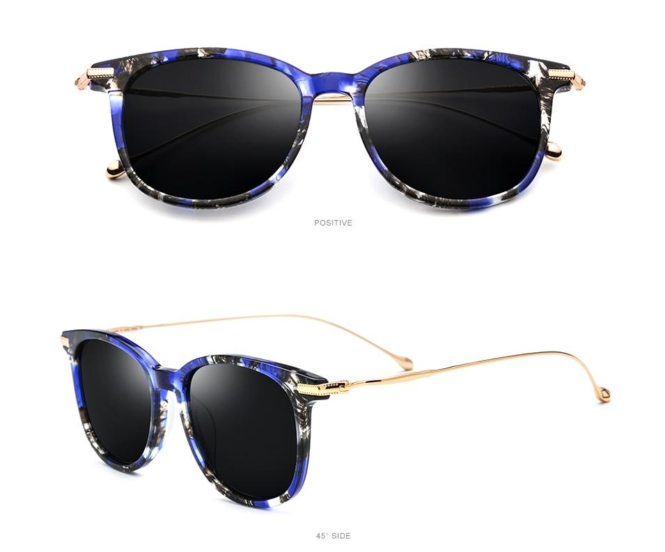 Titanium Acetate Polarized Sunglasses Men New Fashion Brand Designer