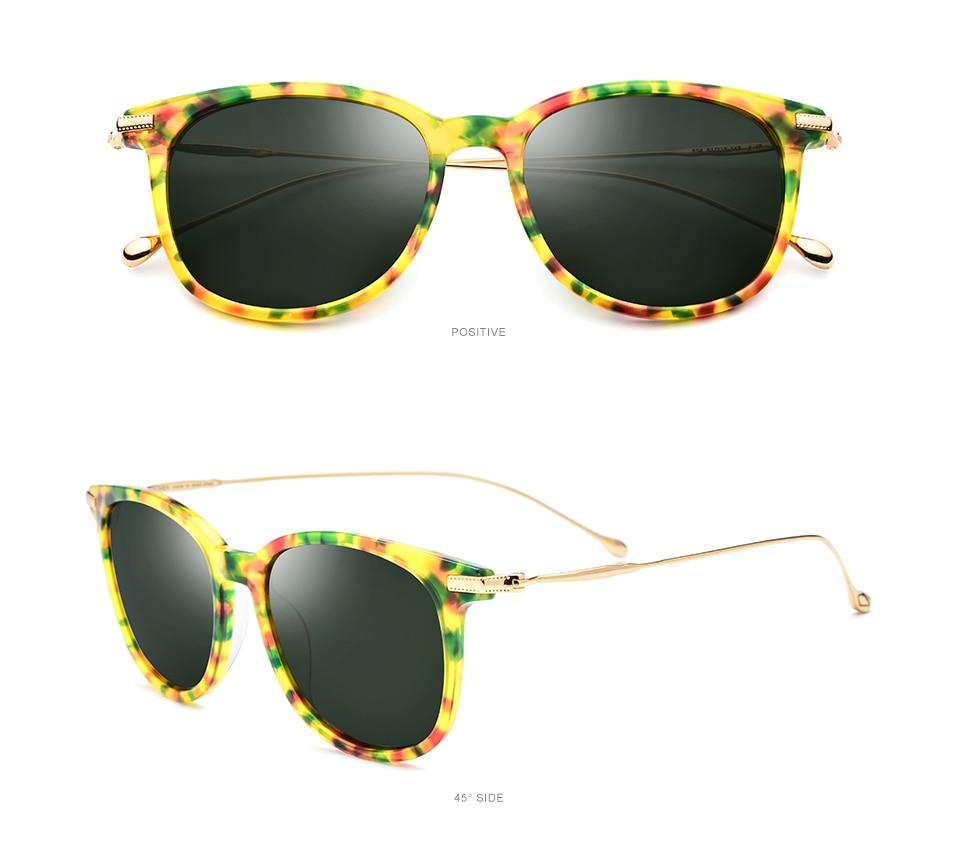 Titanium Acetate Polarized Sunglasses Men New Fashion Brand Designer