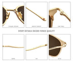 Pure Titanium Sunglasses Men New Fashion Retro Vintage Square High