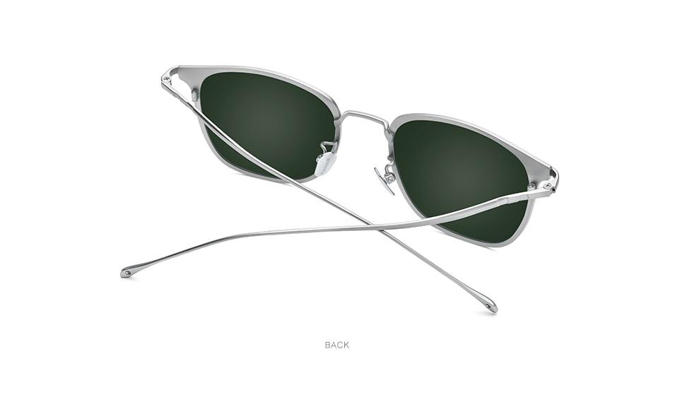 Pure Titanium Sunglasses Men New Fashion Retro Vintage Square High